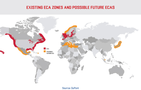 Existing ECA zones and possible future ECAS