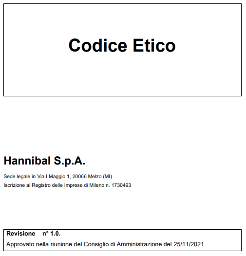 Codice Etico Hannibal